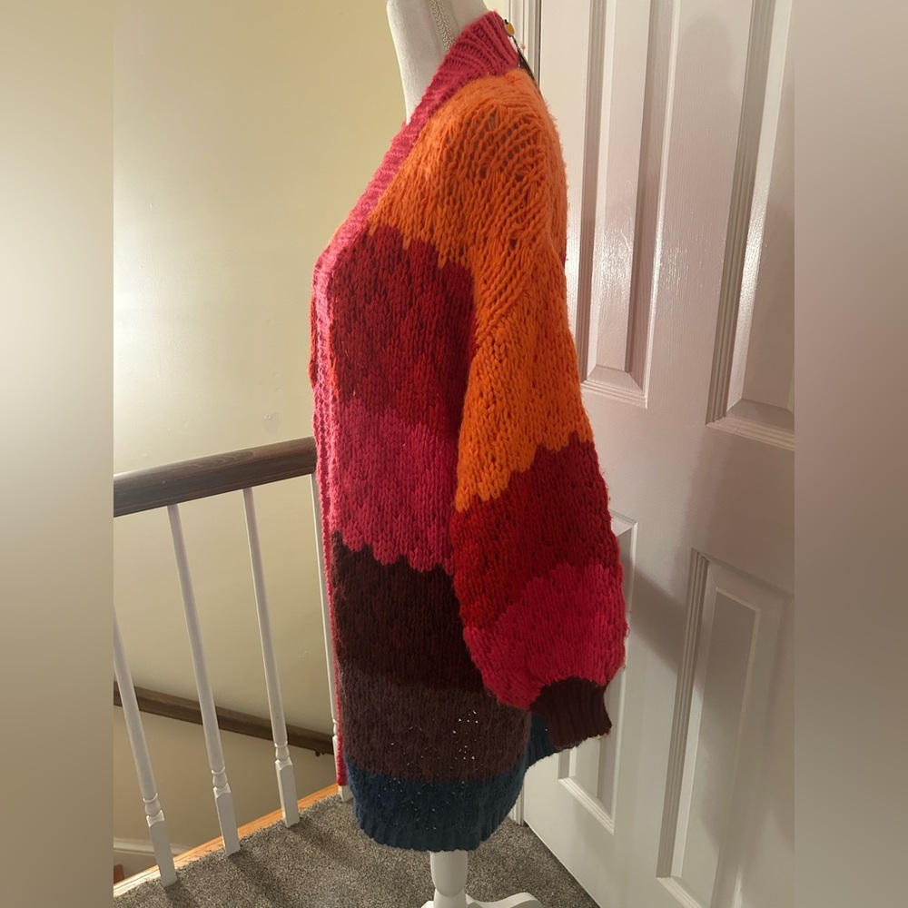 FARM Rio Block Striped Open Cardigan NWT! - Picture 8 of 16